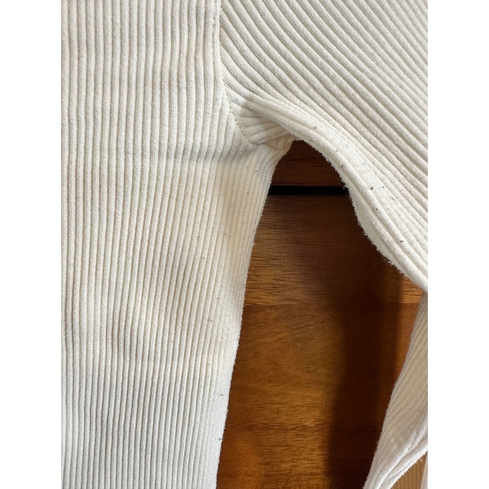 Free People Intimately Ribbed Long Sleeve Top M/L Cream Good - Picture 5 of 10